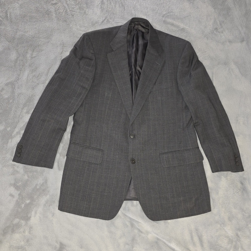 Ermenegildo Zegna Men's 100% Wool 2-Button Blazer Gray Pin Stripe Size 40R‎